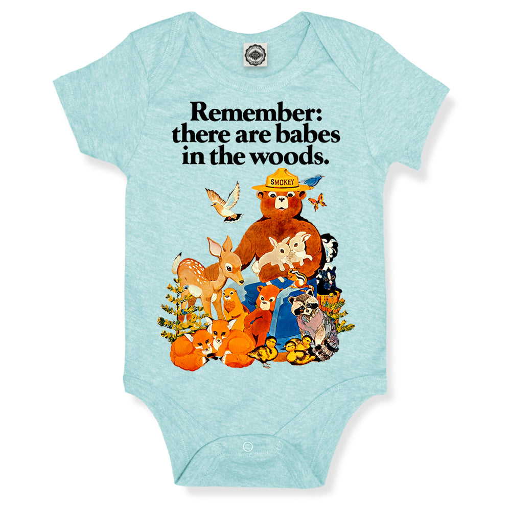 Smokey Bear Vintage "Babes In The Woods" Infant Onesie