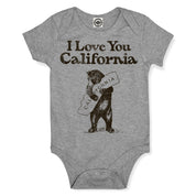 I Love You California Infant Onesie in Grey