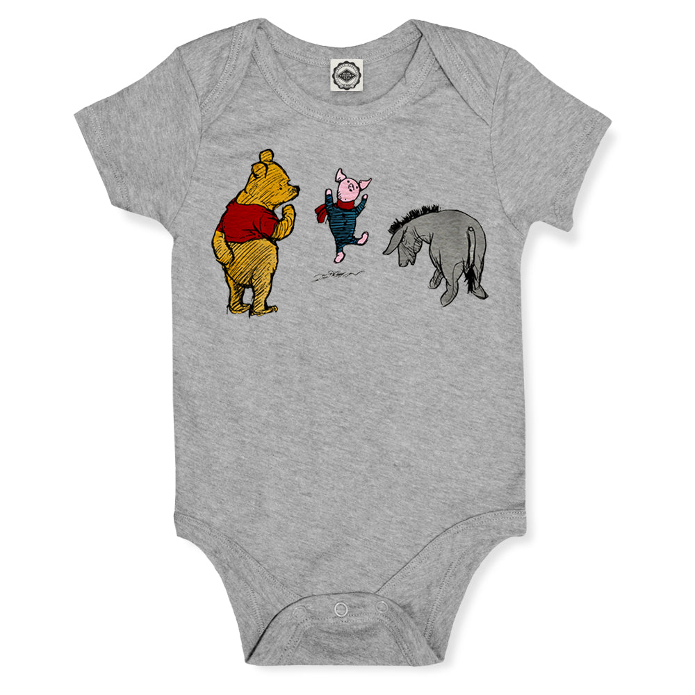 Winnie-The-Pooh, Piglet & Eeyore Infant Onesie