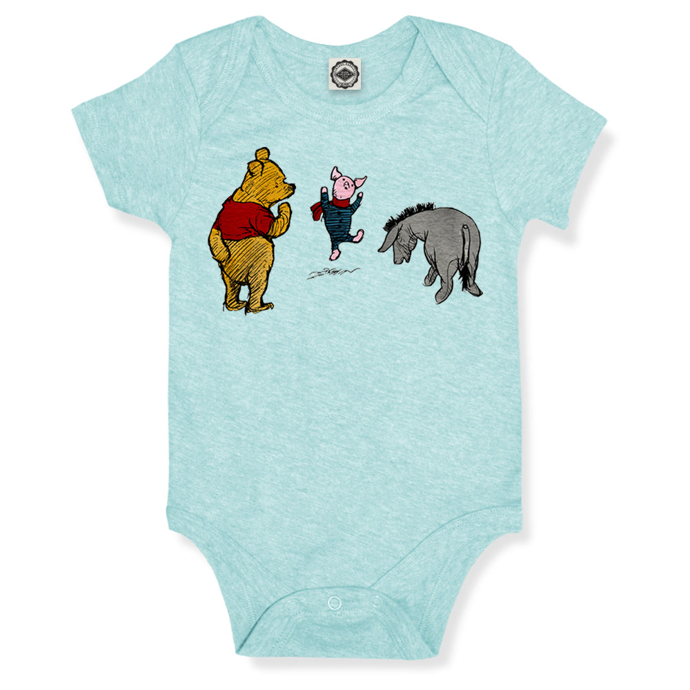 Winnie-The-Pooh, Piglet & Eeyore Infant Onesie