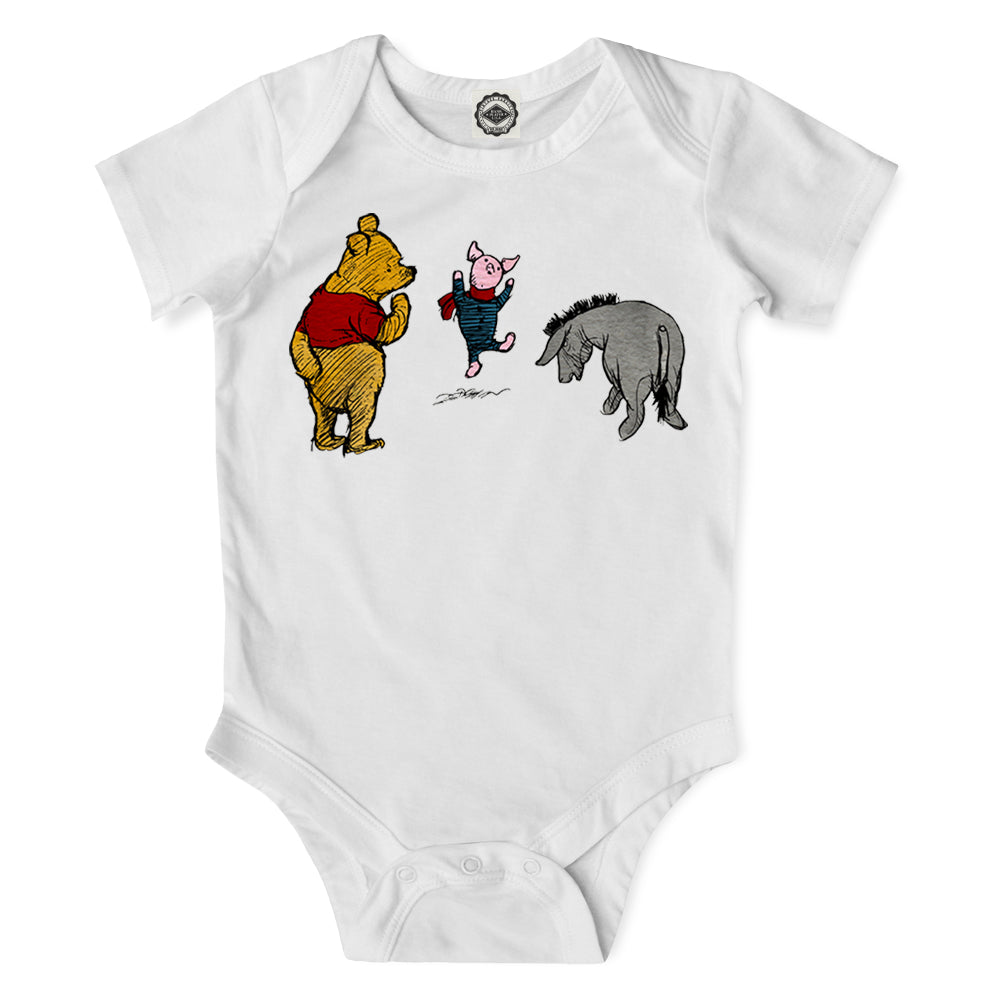 Winnie-The-Pooh, Piglet & Eeyore Infant Onesie