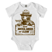 Smokey Bear "Keep America Clean & Green" Infant Onesie