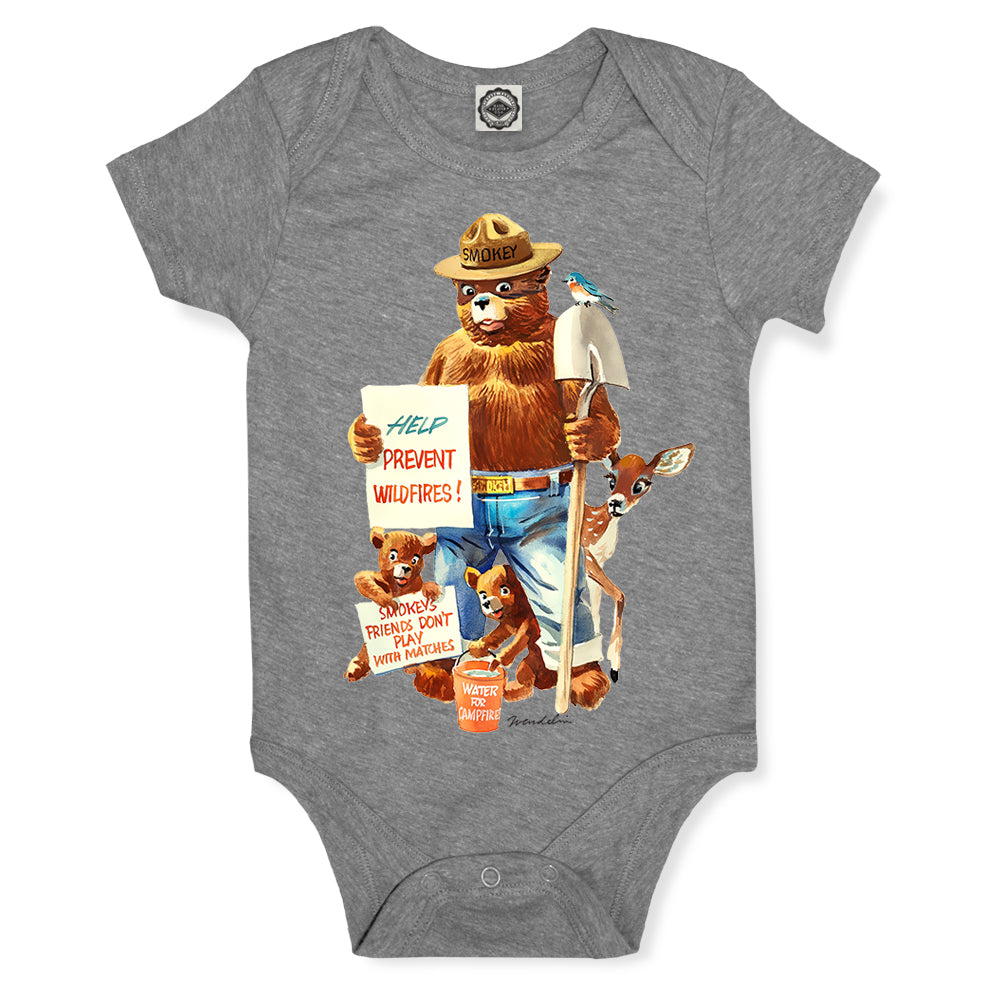 Smokey Bear "Friends Don't Play With Matches" Infant Onesie