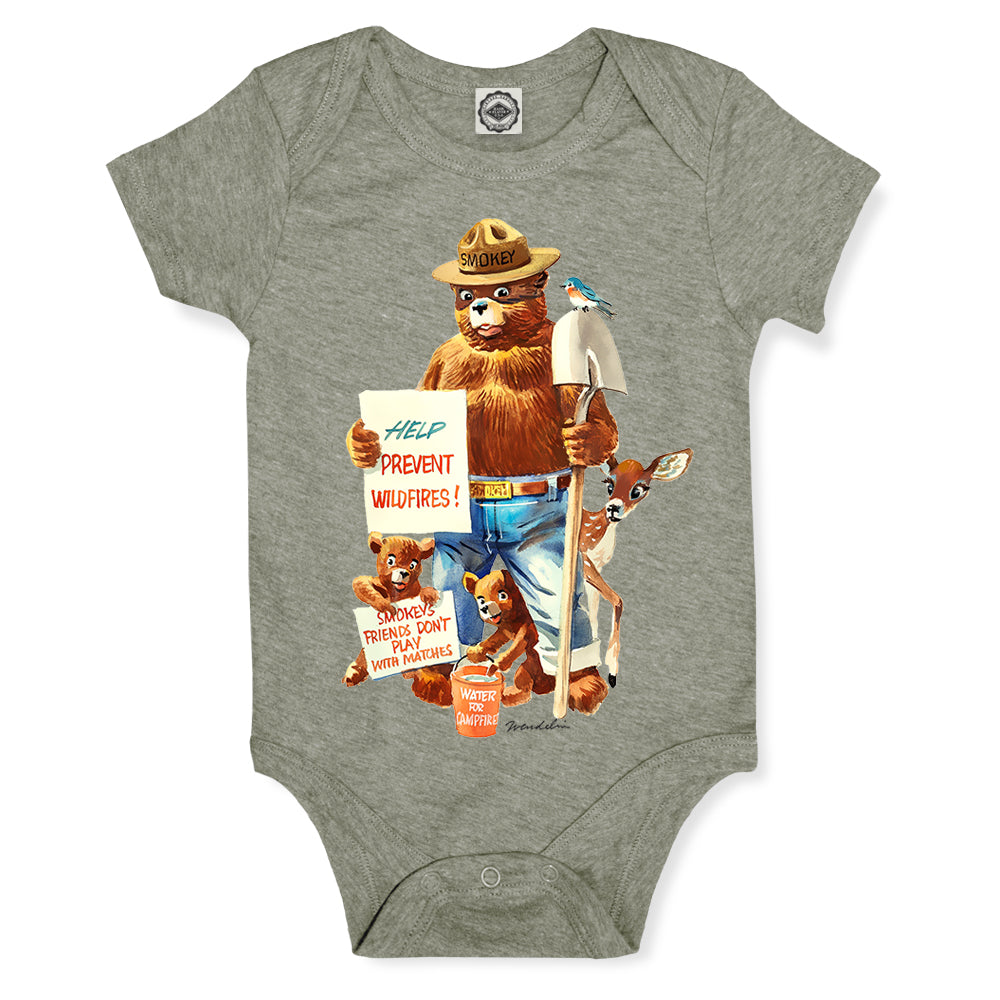 Smokey Bear "Friends Don't Play With Matches" Infant Onesie