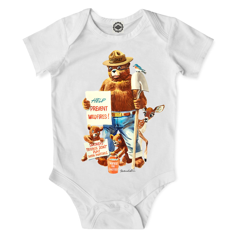 Smokey Bear "Friends Don't Play With Matches" Infant Onesie