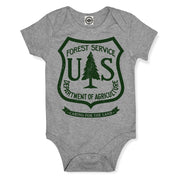 USDA Forest Service Insignia Infant Onesie in Grey