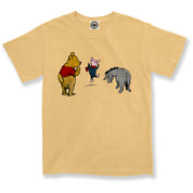 Winnie-The-Pooh, Piglet & Eeyore Unisex Pigment Dyed Tee