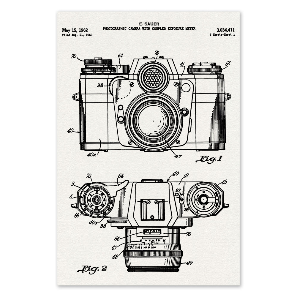 35mm Camera Patent Screen Print