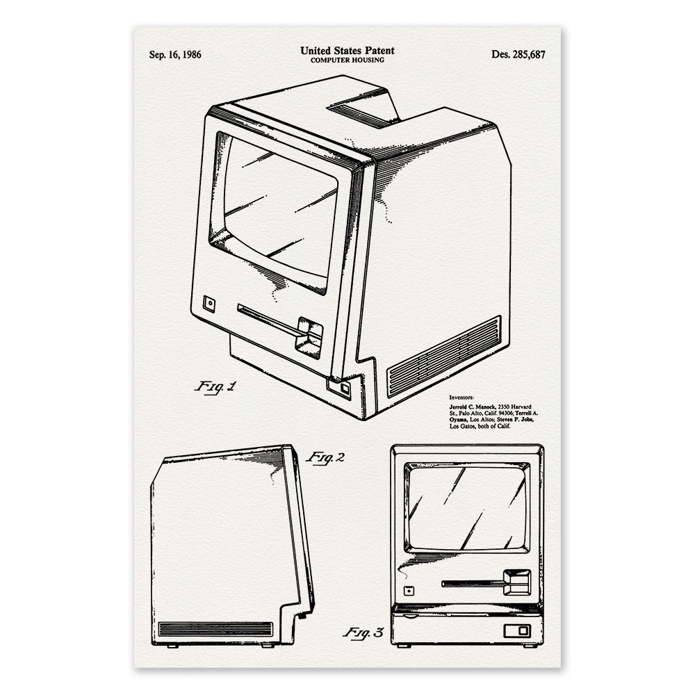 Apple Macintosh SE Patent Screen Print