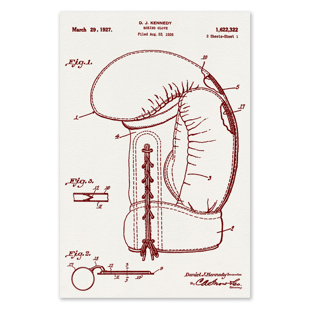 Boxing Glove Patent Screen Print