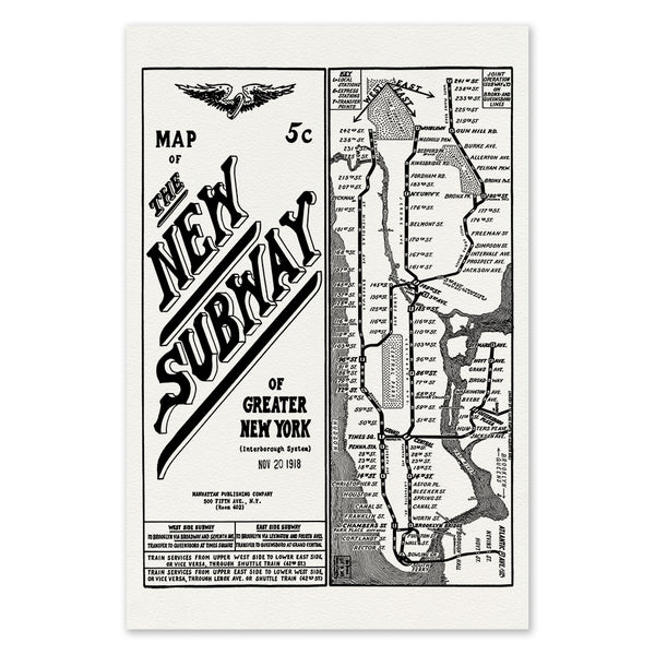 New York Vintage Subway Map Screen Print – Hank Player