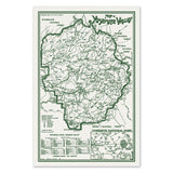 Yosemite Valley National Park Map Screen Print