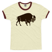Buffalo/American Bison Unisex Ringer Tee