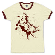 Cowboy Bull Rider Men's Ringer Tee