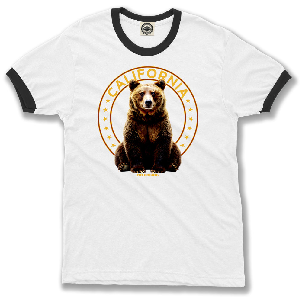 California "No Poking The Bear" Unisex Ringer Tee