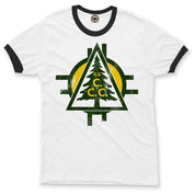 CCC (Civilian Conservation Corps) Tree Logo Unisex Ringer Tee
