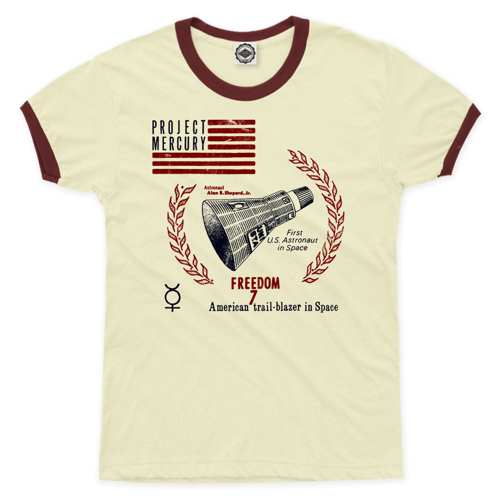 NASA Project Mercury/Freedom 7 Capsule Unisex Ringer Tee