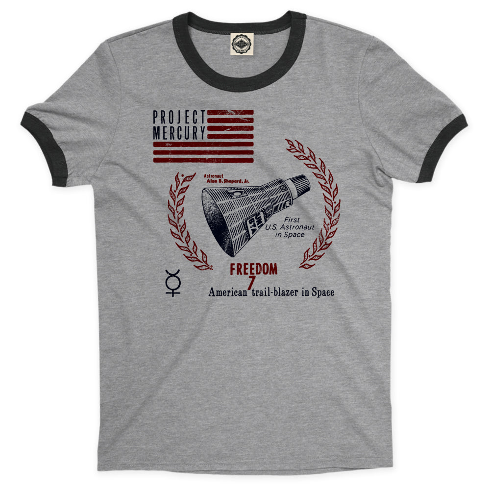NASA Project Mercury/Freedom 7 Capsule Unisex Ringer Tee