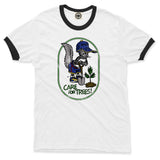 Spunky Squirrel "Care For Trees" Unisex Ringer Tee