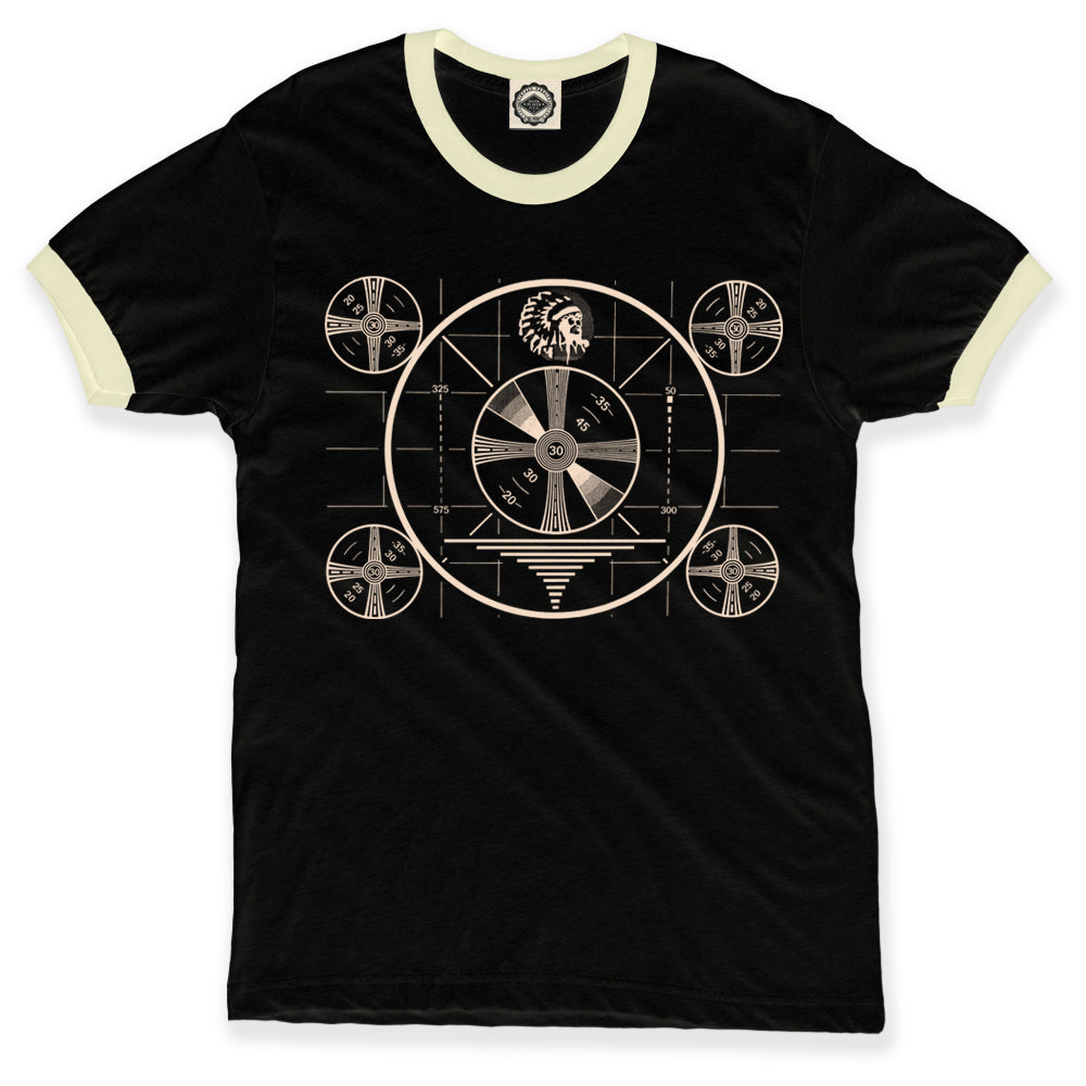 TV Test Pattern Unisex Ringer Tee