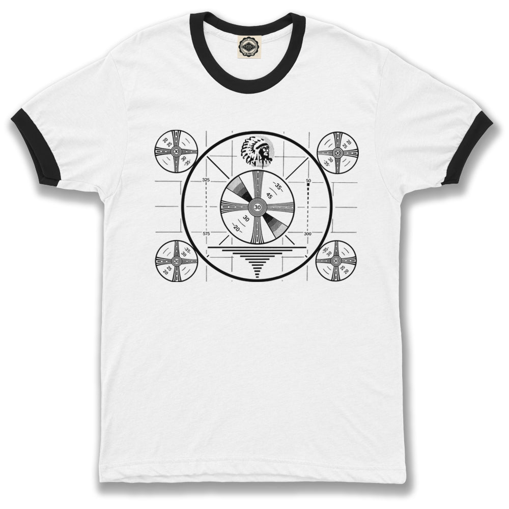 TV Test Pattern Unisex Ringer Tee