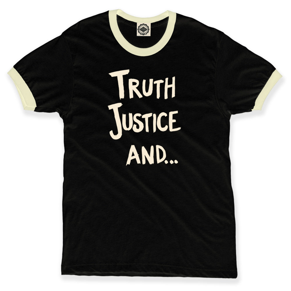 Truth, Justice And... Unisex Ringer Tee