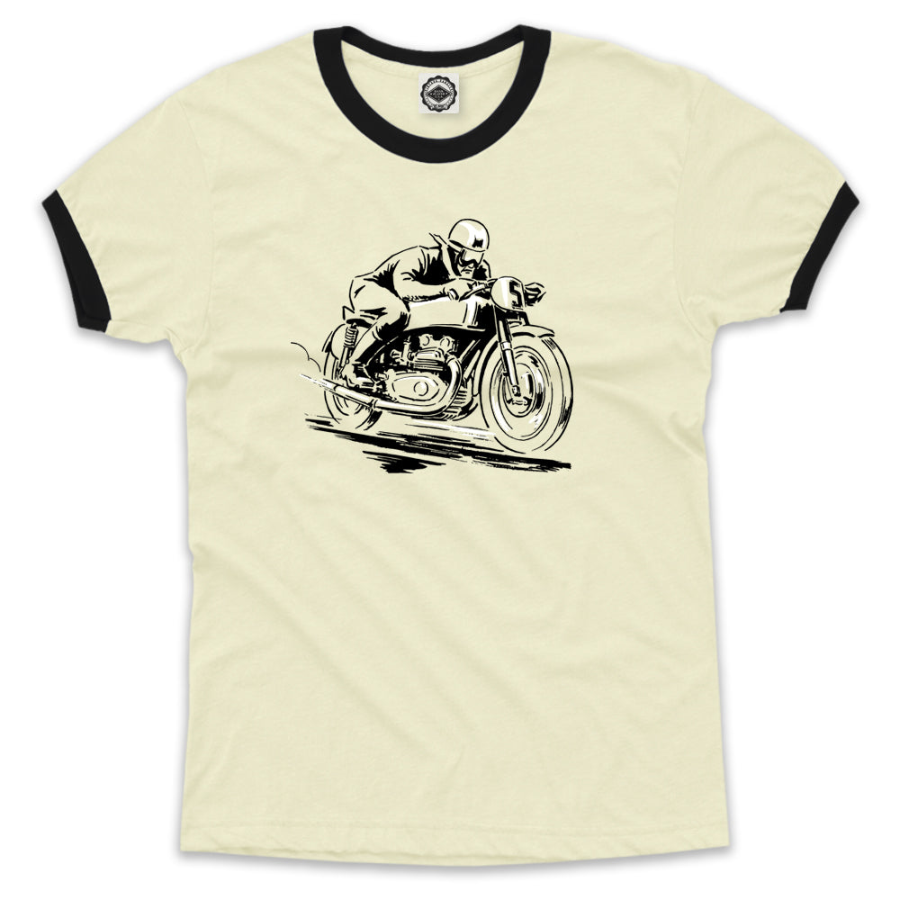 Vintage Motorcycle Unisex Ringer Tee