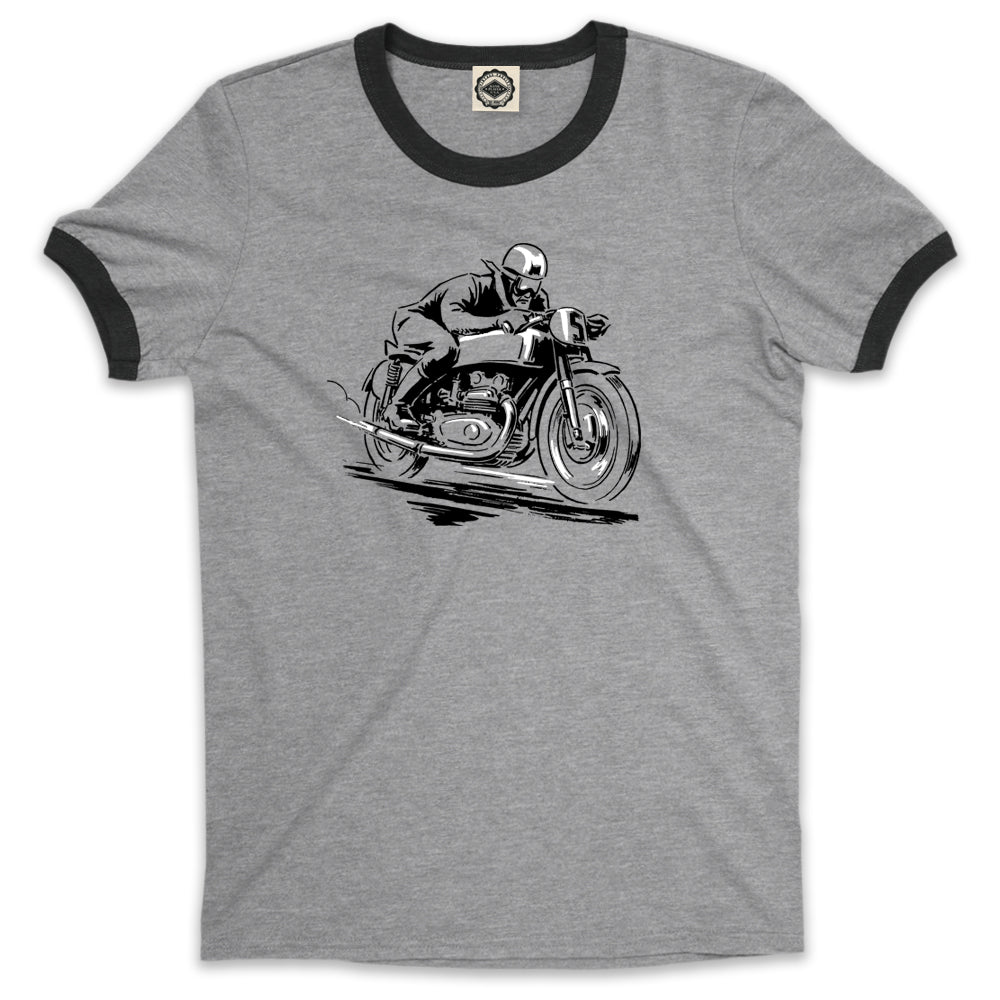 Vintage Motorcycle Unisex Ringer Tee