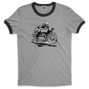 Vintage Motorcycle Unisex Ringer Tee