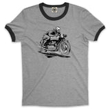 Vintage Motorcycle Unisex Ringer Tee