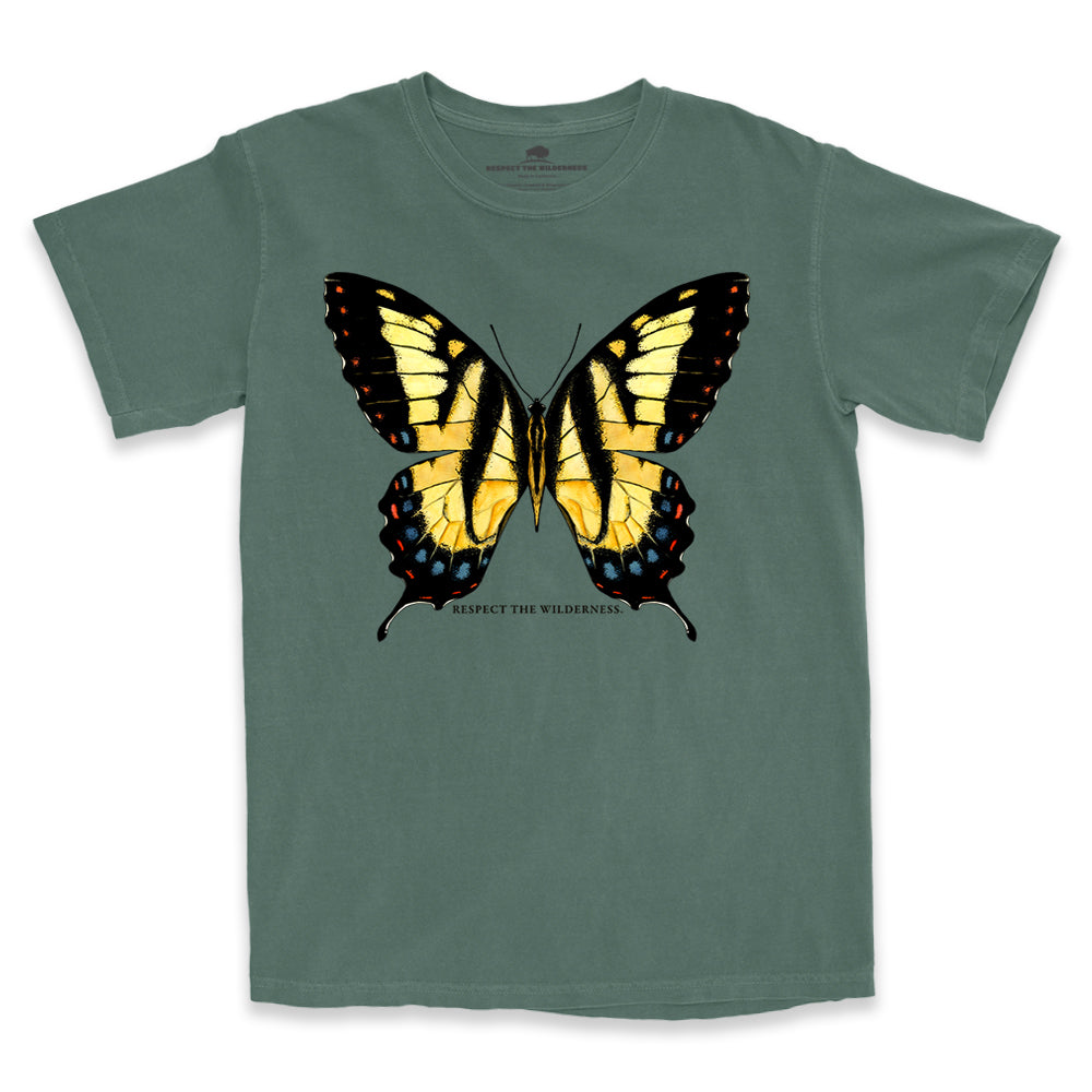 Respect The Wilderness Butterfly Men's Pigment Dyed Tee