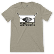 Respect The Wilderness B/W Longhorn Unisex Tee