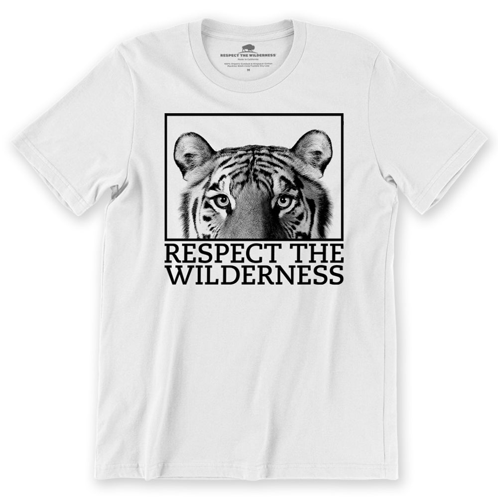 Respect The Wilderness B/W Tiger Unisex Tee