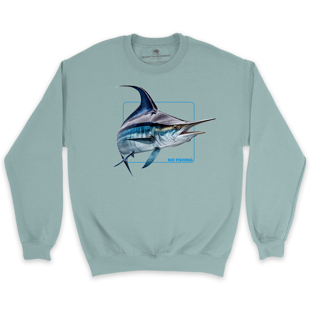 No Fishing Blue Marlin Unisex Crew Sweatshirt