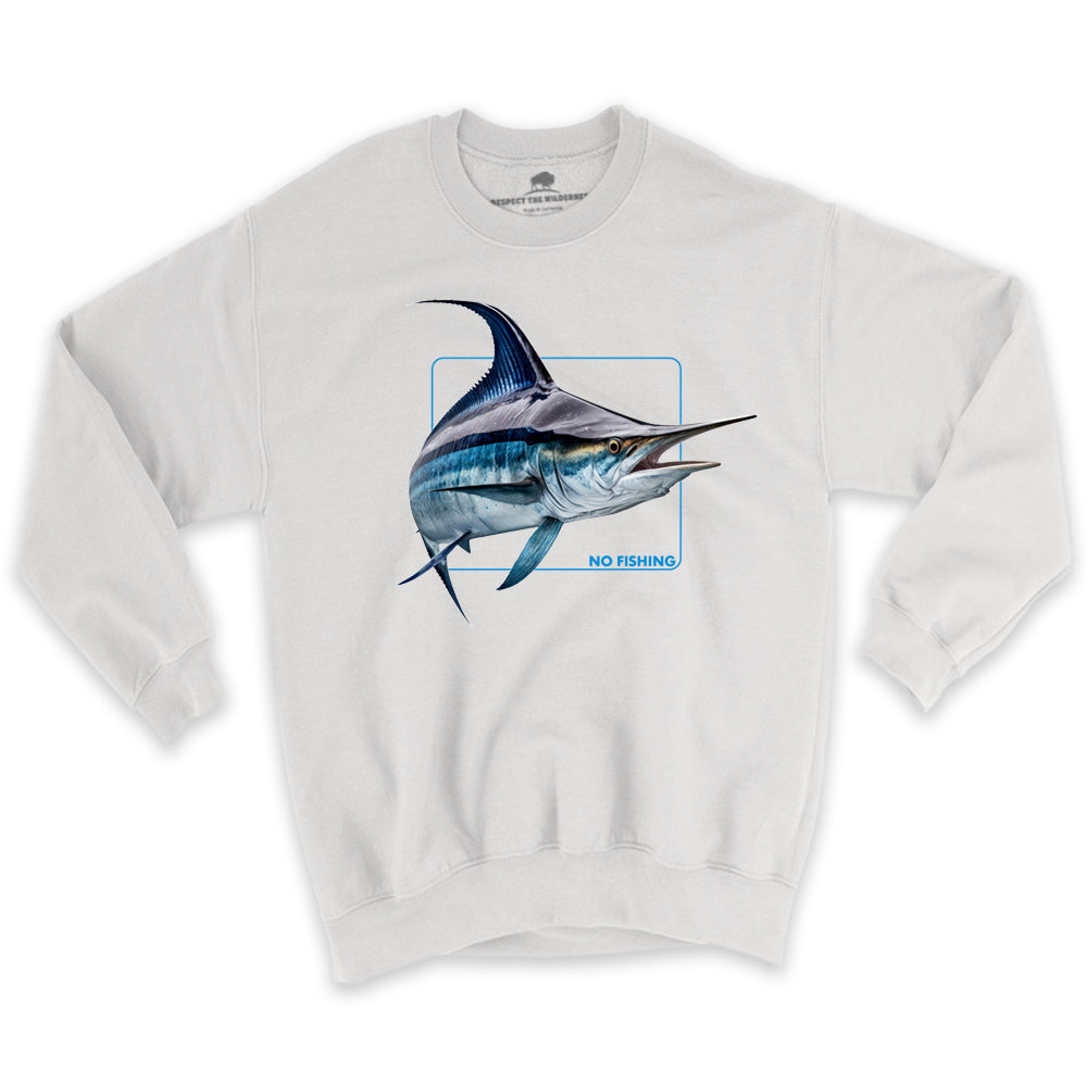 No Fishing Blue Marlin Unisex Crew Sweatshirt