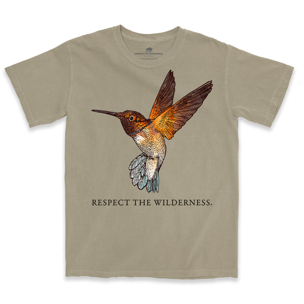 Respect The Wilderness Hummingbird Men's Pigment Dyed Tee