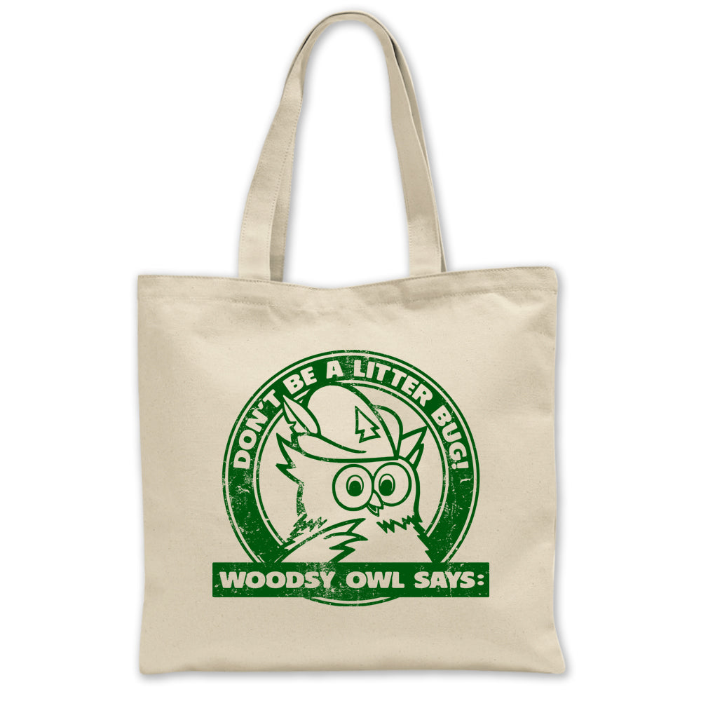 Woodsy Owl "Don't Be A Litterbug" Tote Bag