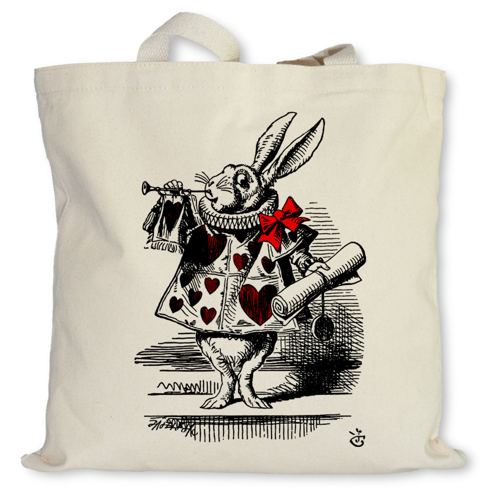 White Rabbit In Wonderland Tote Bag