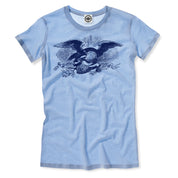 American Eagle (E Pluribus Unum) Women's T-Shirt in Heather Blue