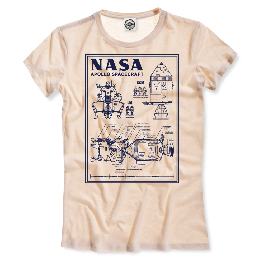 NASA Apollo Spacecraft Blueprint Women's Tee