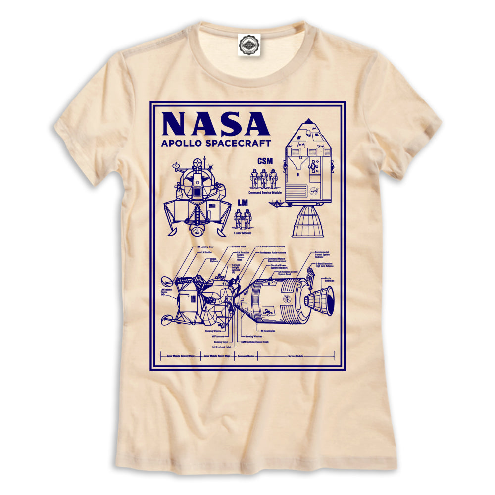 NASA Apollo Spacecraft Blueprint Women's Tee