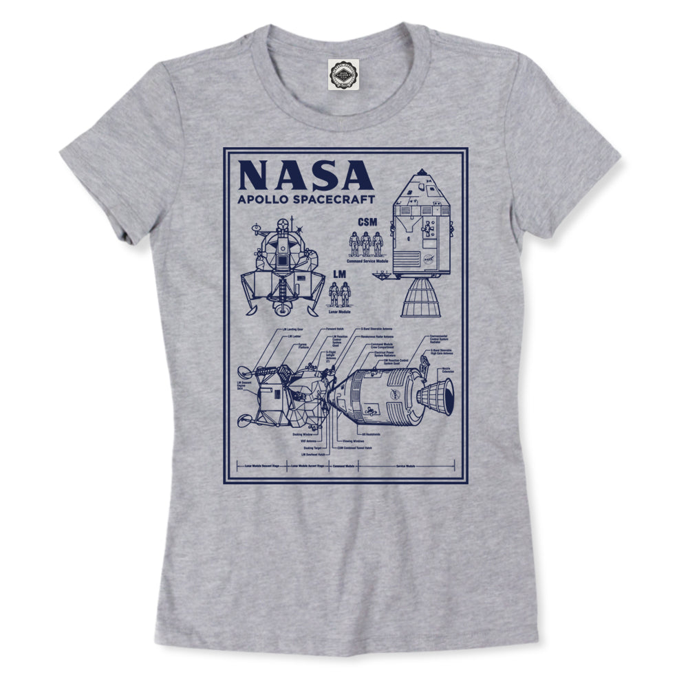 NASA Apollo Spacecraft Blueprint Women's Tee