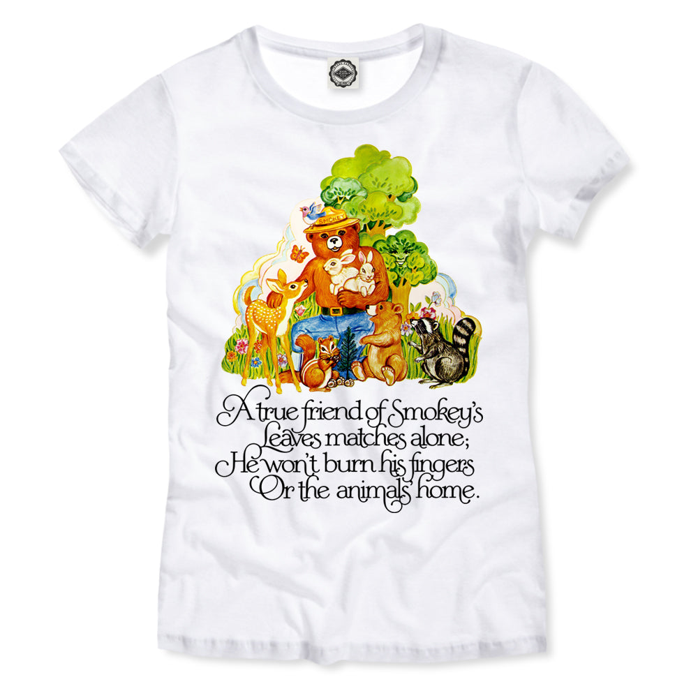 Smokey Bear "A True Friend Of Smokey" Women's Tee