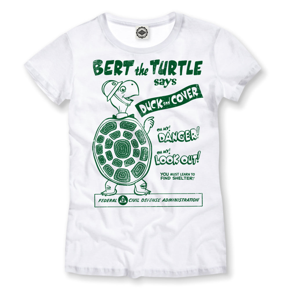 Bert The Turtle "Duck & Cover" Women's Tee