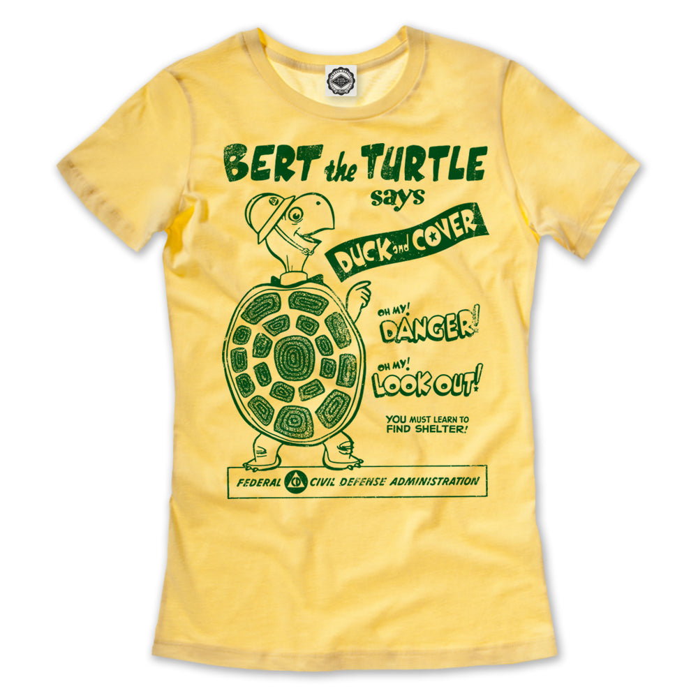 Bert The Turtle "Duck & Cover" Women's Tee