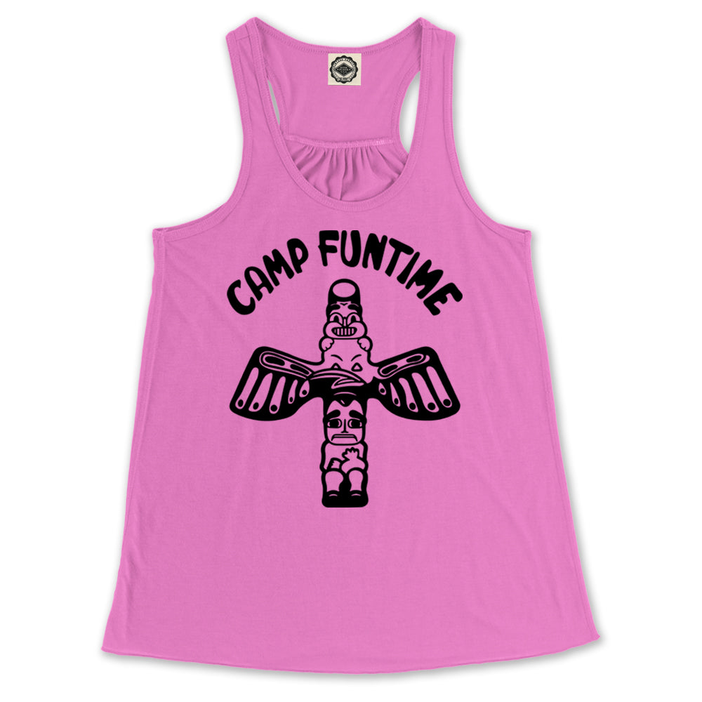 Camp Funtime Women's Draped Racerback Tank