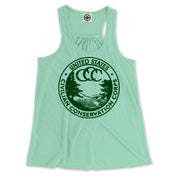 CCC (Civilian Conservation Corps) Women's Draped Racerback Tank