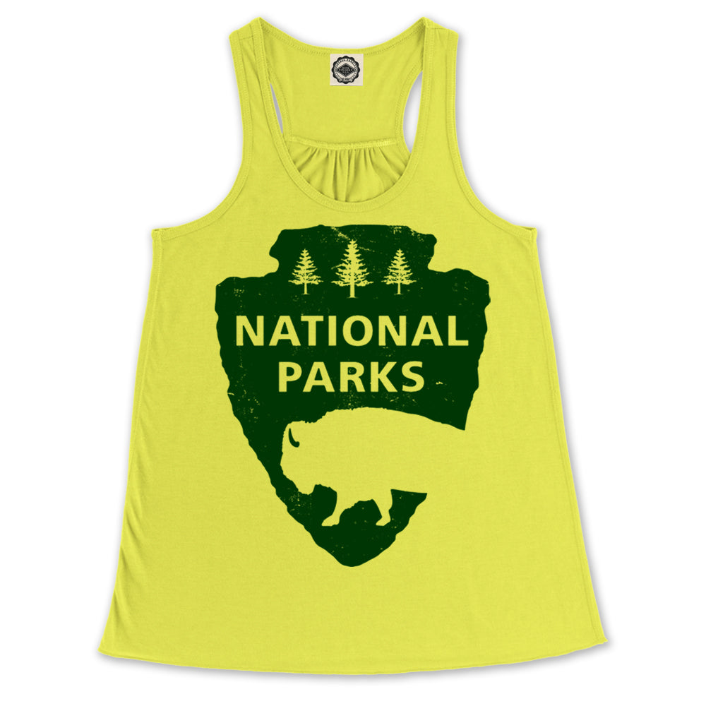 National Parks Logo Women's Draped Racerback Tank