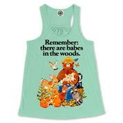 Smokey Bear Vintage "Babes In The Woods" Women's Draped Racerback Tank