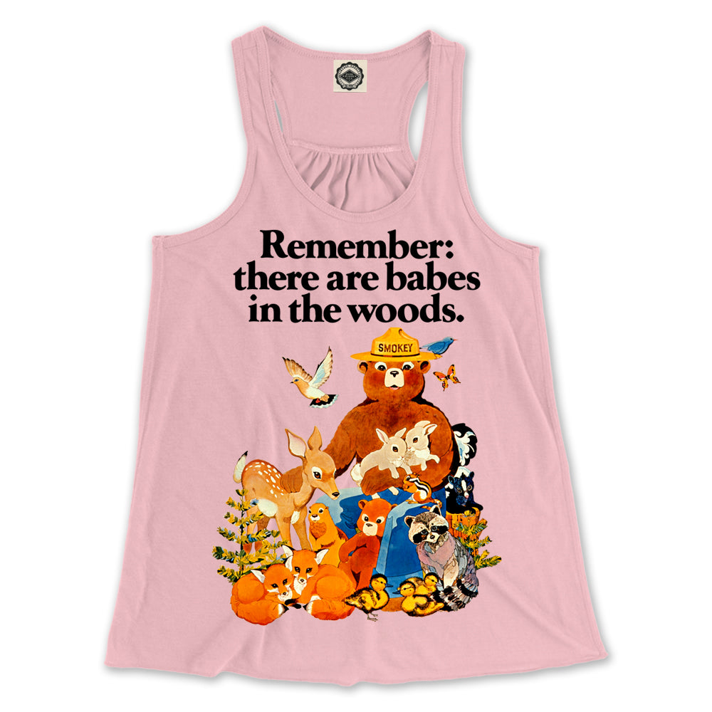 Smokey Bear Vintage "Babes In The Woods" Women's Draped Racerback Tank